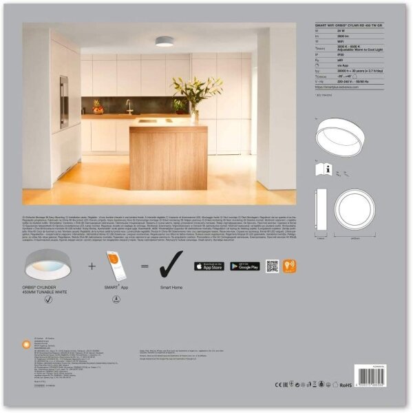 Ledvance - Plafoniera LED dimmerabile SMART+ CYLINDER LED/24W/230V Wi-Fi