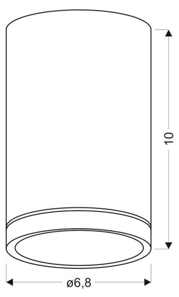 Plafoniera TUBA GU10/15W/230V