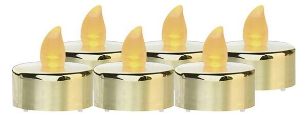 SET 6x LED Decorazioni natalizie 6xLED/6xCR2032 oro