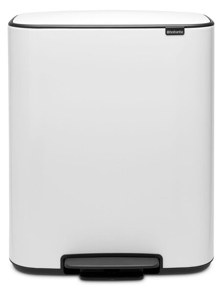 Bidone in acciaio bianco per raccolta differenziata 60 l Bo - Brabantia