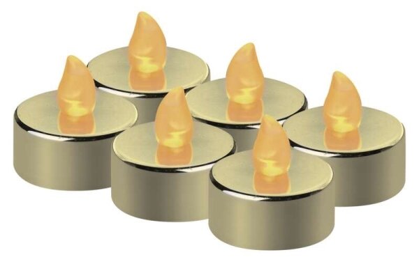 SET 6x LED Decorazioni natalizie 6xLED/6xCR2032 oro