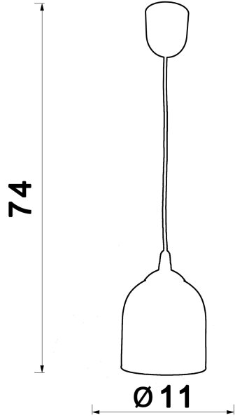 Lampadario a sospensione con filo CHRIS 1xE27/60W/230V verde