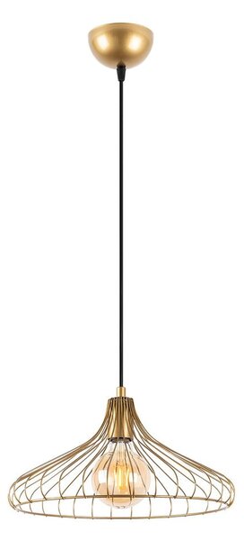 Lampadario dorato con paralume in metallo ø 36 cm Depay – Opviq lights