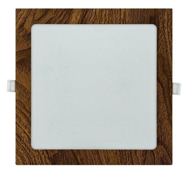 Lampada LED da incasso SQUARE LED/18W/230V 4200K 22x22 cm marrone