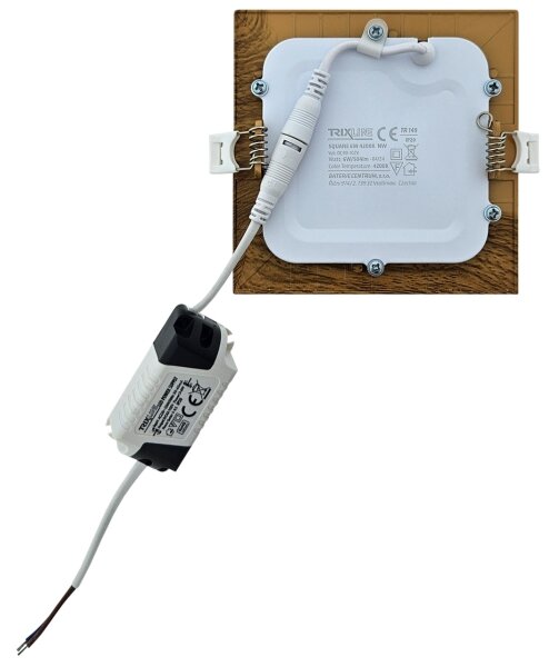 Lampada LED da incasso SQUARE LED/6W/230V 4200K 11,8x11,8 cm marrone