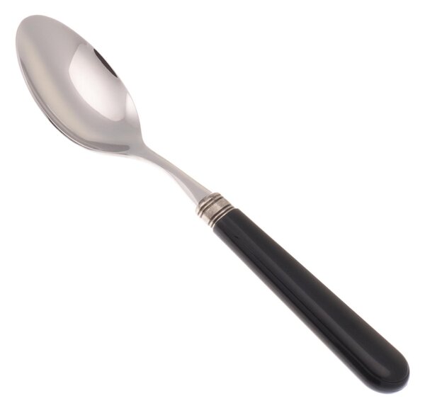 Cucchiaino da Caff� MISTRAL Set di 6 Pezzi in acciaio 18.10 Lunghezza 16,5 cm manico in PPL con ghiera lavabile in lavastoviglie Nero