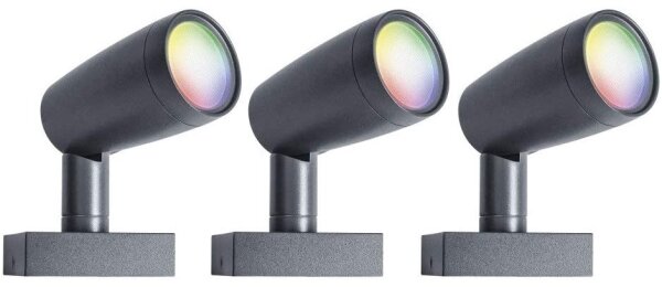 Ledvance - PACK 3x Lampada da esterno LED RGB SMART+ SPOT 3xLED/4.5W/230V IP65 Wi-Fi