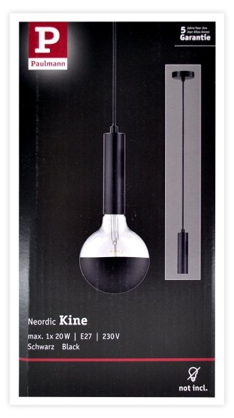 Paulmann 79757 - Lampadario su fune NEORDIC 1xE27/20W/230V