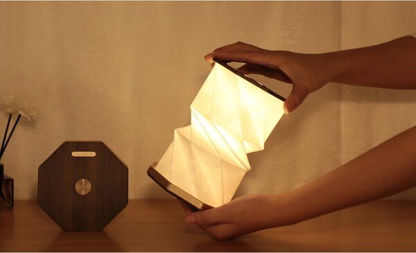 Decorazione luminosa marrone con ricarica USB ø 12 cm Twist Hexagon – Gingko