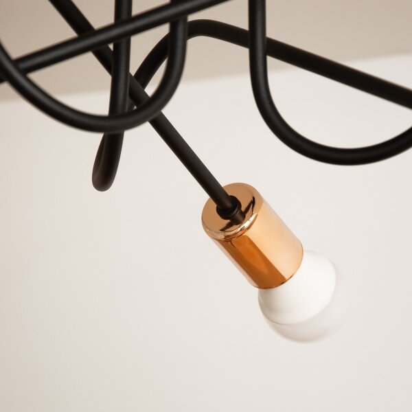Lampadario a LED da incasso OXFORD 3xE27/15W/230V Nero