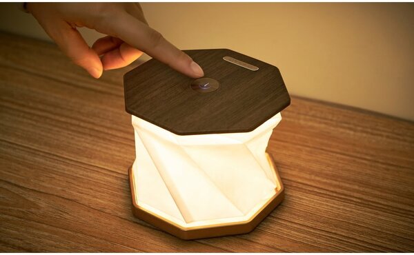 Decorazione luminosa marrone con ricarica USB ø 12 cm Twist Hexagon – Gingko