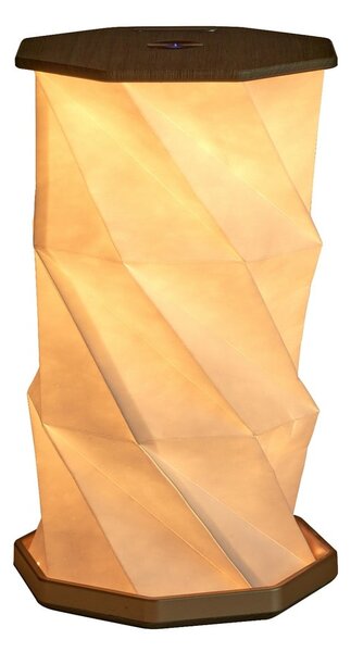 Decorazione luminosa marrone con ricarica USB ø 12 cm Twist Hexagon – Gingko