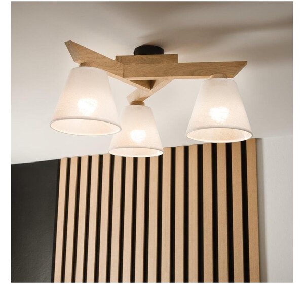 Plafoniera ANTONIO 3xE14/40W/230V rovere