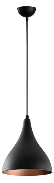 Lampadario nero con paralume in metallo ø 22 cm Sağlam – Opviq lights
