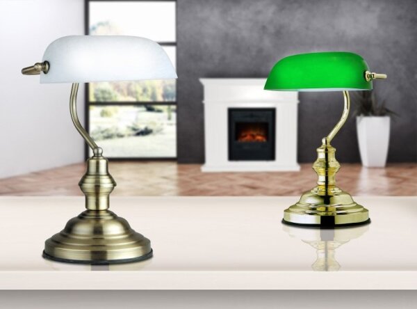 GLOBO 2491 - Lampada da tavolo ANTIQUE 1xE27/60W verde- oro