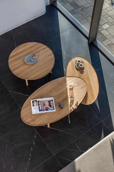 Tavolino in rovere naturale 65x120 cm Mu - Gazzda