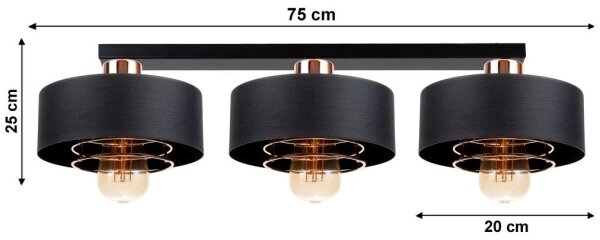 Lampadario a plafone VEST 3xE27/60W/230V