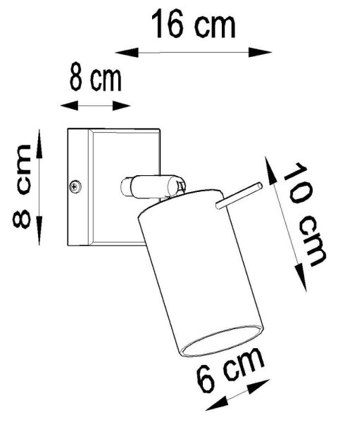 Sollux SL.0727 - Faretto da parete RING 1xGU10/10W/230V
