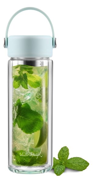 Bottiglia color menta in vetro 350 ml Fuori – Vialli Design