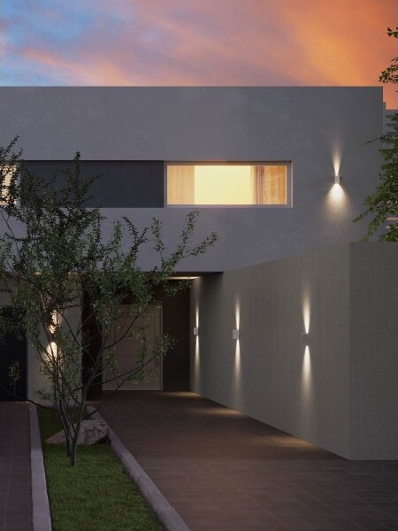 Redo 90635 - Lampada LED da esterno SONNY 2xLED/5W/230V 2200/3000/4000K IP54 bianco