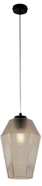 Lampadario Prisma 1 luce ferro ambra
