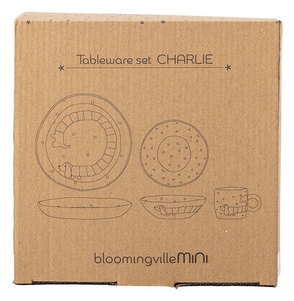 Set da pranzo per bambini in gres 3 pz Charlie – Bloomingville Mini
