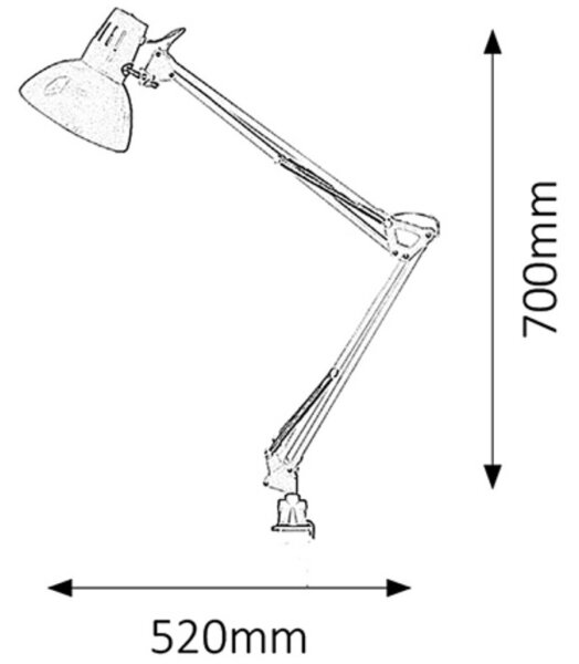 Rabalux 4215 - Lampada da tavolo ARNO 1xE27/60W/230V