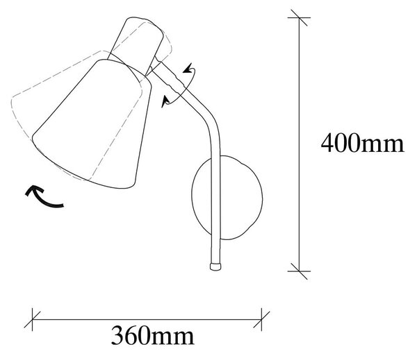 Lampada da parete color bronzo ø 15 cm Sivani - Opviq lights