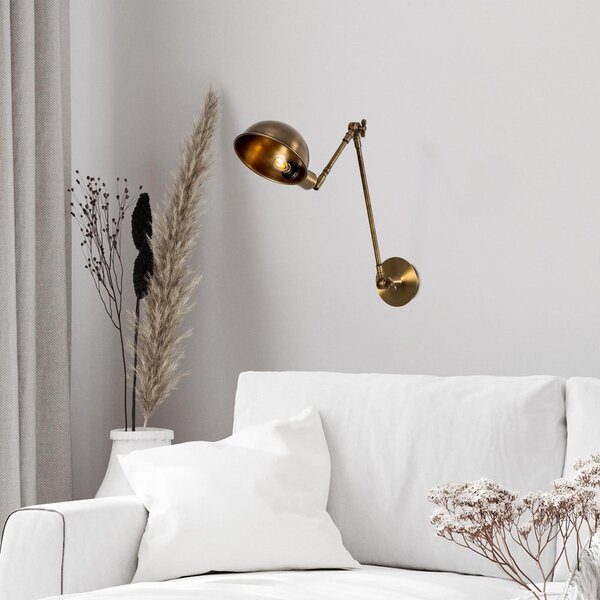 Lampada da parete dorata ø 15 cm Sihen – Opviq lights