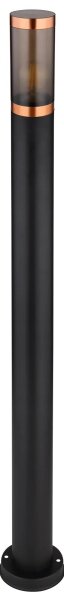 Globo 3159BC - Lampada da esterno BOSTON 1xE27/23W/230V IP44 110 cm nero/rame