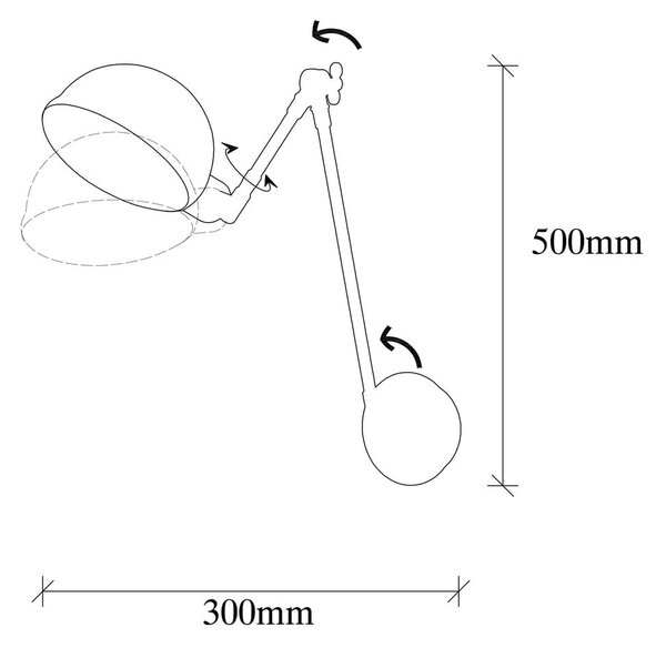 Lampada da parete dorata ø 15 cm Sihen – Opviq lights