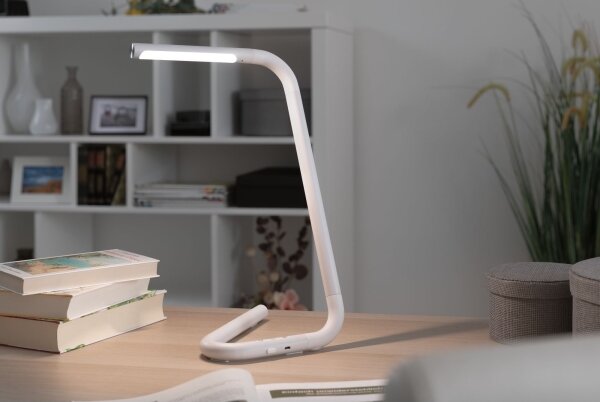 Paulmann 95423 - Lampada da tavolo LED/4,5W touch dimmerabile FLEXLINK 5V/USB bianca