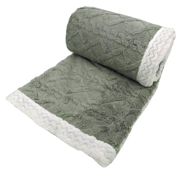 Coperta verde in sherpa 150x200 cm Island - My House