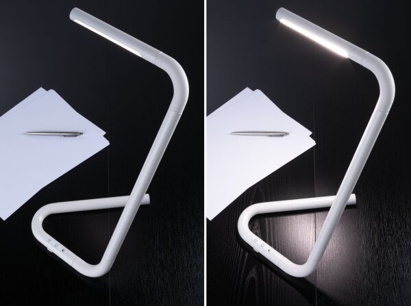 Paulmann 95423 - Lampada da tavolo LED/4,5W touch dimmerabile FLEXLINK 5V/USB bianca