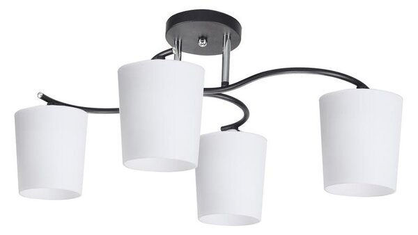 Lampadario a sospensione con supporto rigido ESNYR 4xE27/40W/230V nero/bianco
