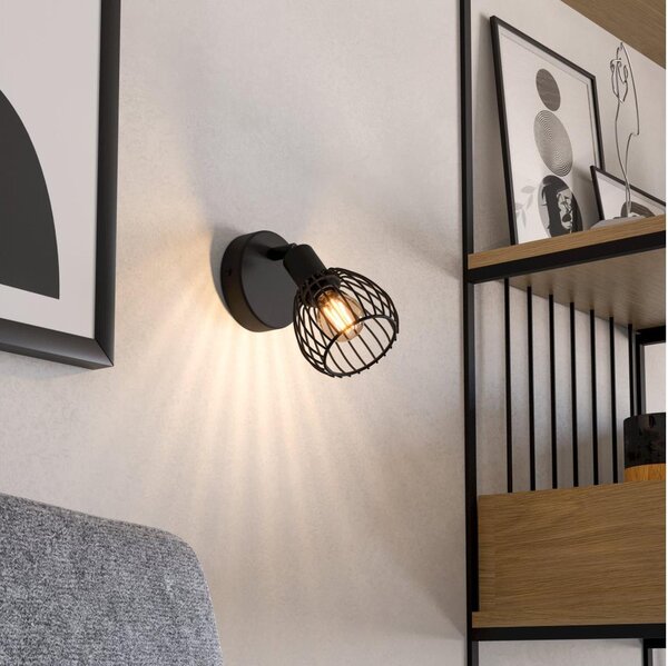 Eglo 901038 - Applique SONNINO 1xE14/40W/230V nero