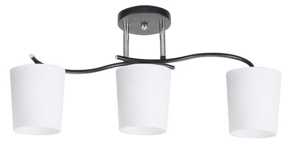 Lampadario a sospensione con supporto rigido ESNYR 3xE27/40W/230V nero/bianco