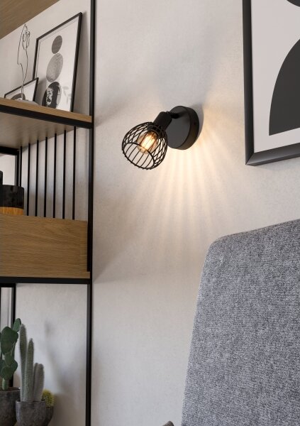 Eglo 901038 - Applique SONNINO 1xE14/40W/230V nero