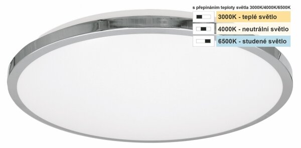 Top Light -Plafoniera LED da bagno SILVER LED/10W/230V IP44 diametro 29 cm cromo