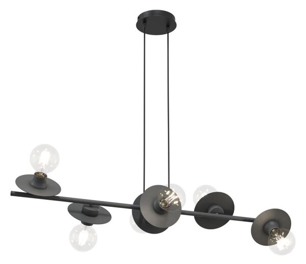 Lampadario a sospensione con filo TOKEN 6xE27/15W/230V nero