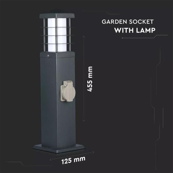 Lampada da esterno con prese 1xE27/13W/230V IP44