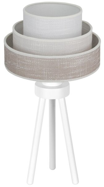 Brilagi - Lampada da tavolo ALASKA LUNETA 1xE27/15W/230V grigio/color crema