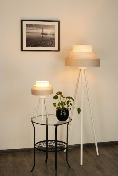 Brilagi - Lampada da tavolo ALASKA LUNETA 1xE27/15W/230V grigio/color crema
