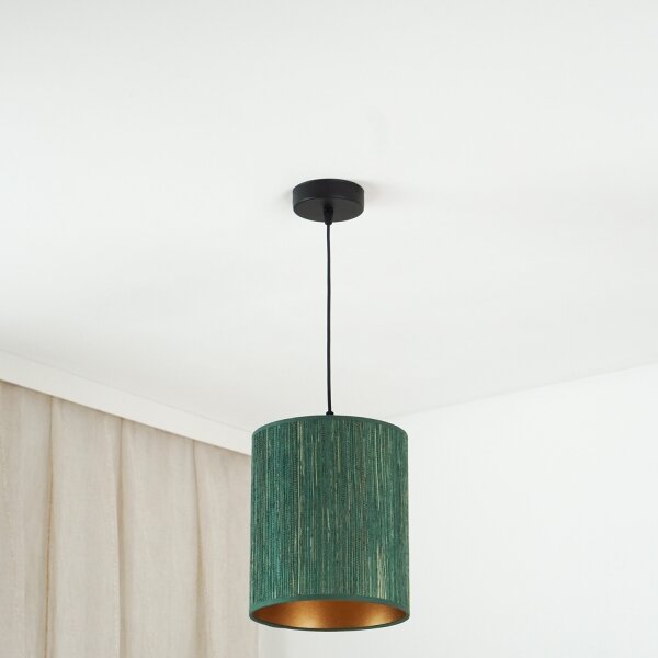 Brilagi - Lampadario a sospensione con filo BOSTON ROLLER 1xE27/15W/230V diametro 21 cm verde/oro