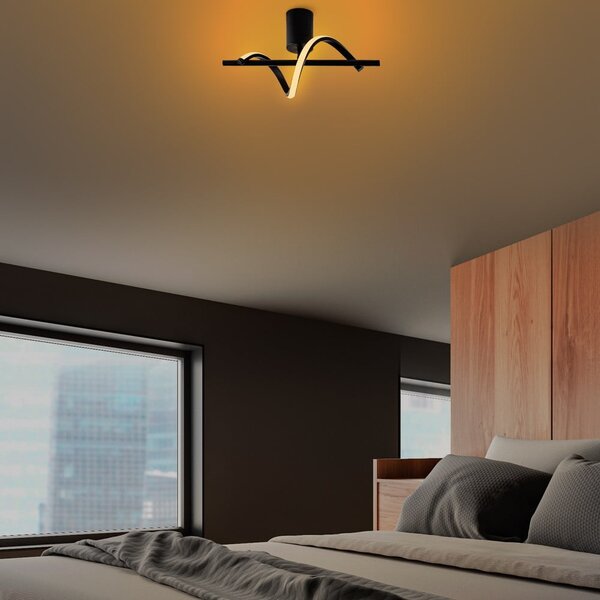 Plafoniera LED nera 7x41 cm Likma – Opviq lights