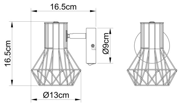 Globo 54017-1 - Luce Spot da parete PRISKA 1xE27/40W/230V