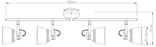 Globo 54651-4 - Luce Spot HERNAN 4xE14/40W/230V