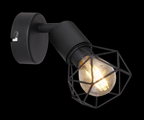 Globo 54802S-1 - Faretto da parete XARA 1xE14/40W/230V nero