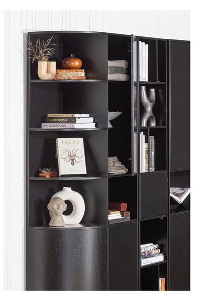 Libreria modulare in legno di pino nero 40x210 cm Finca - WOOOD