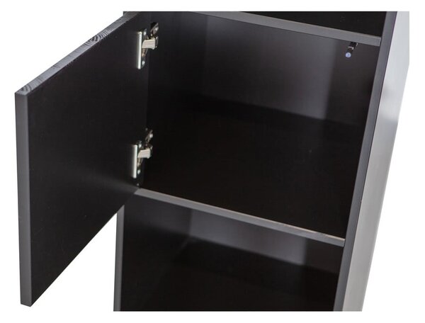 Libreria modulare in legno di pino nero 40x210 cm Finca - WOOOD